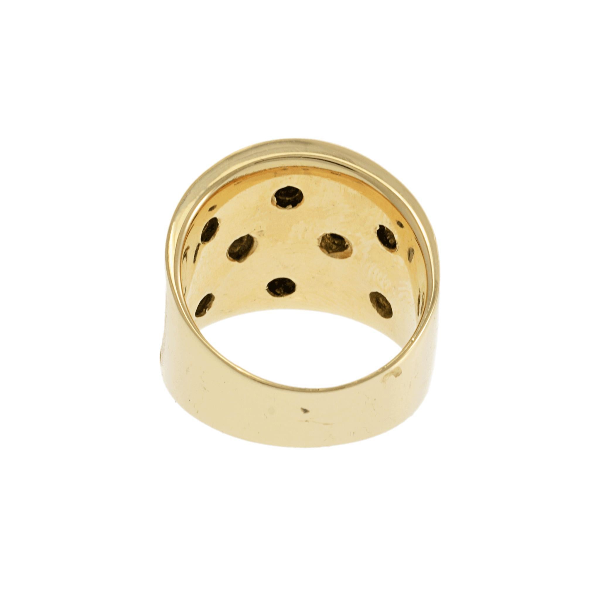 Vintage anni '70: fascia per sigari in oro giallo 14KT con diamanti in vendita 3