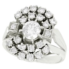 1970
s diamond cluster ring Vintage 1970s 1.55 Carat Diamond and White Gold Cluster Ring