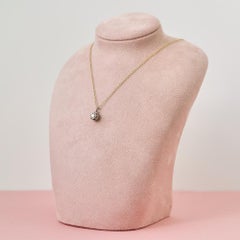 Vintage 1970s 18ct Gold 0.36ct Diamond Pendant Necklace