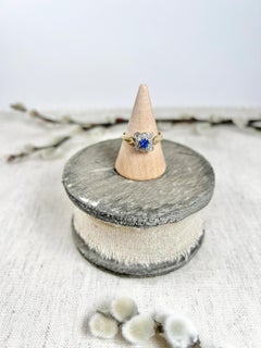 Vintage 1970’s 18ct Gold Sapphire & Diamond Square Cluster Ring