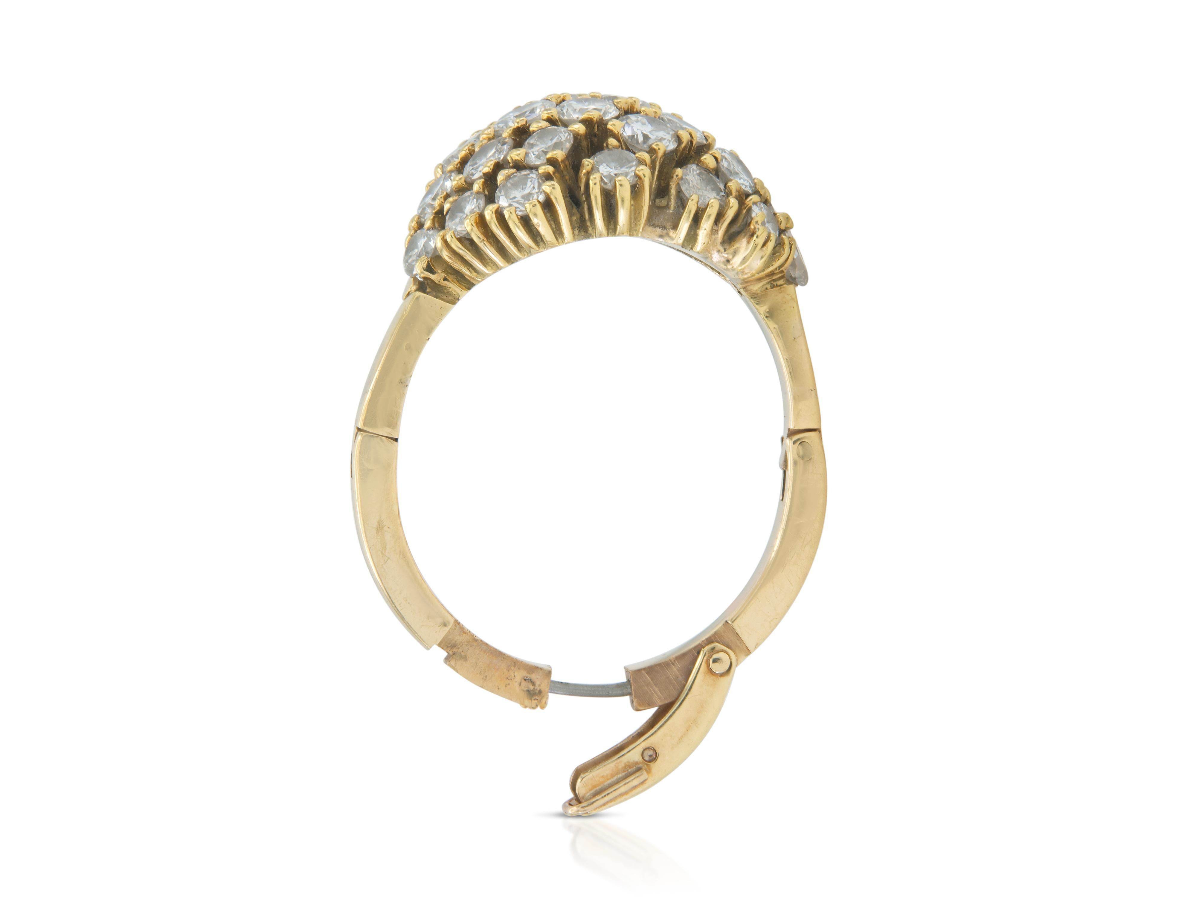 Donna Anello vintage anni '70 con diamanti taglio baguette e tondo da 2,10 carati in vendita