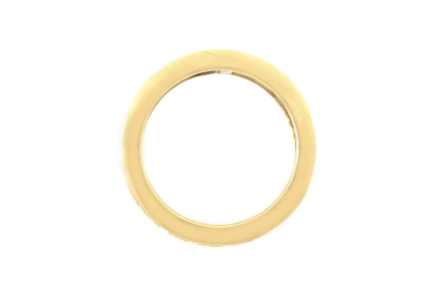 Vintage 1970er Jahre 2,60 Karat Saphir und 1,90 Karat Diamant Band (Baguetteschliff) im Angebot