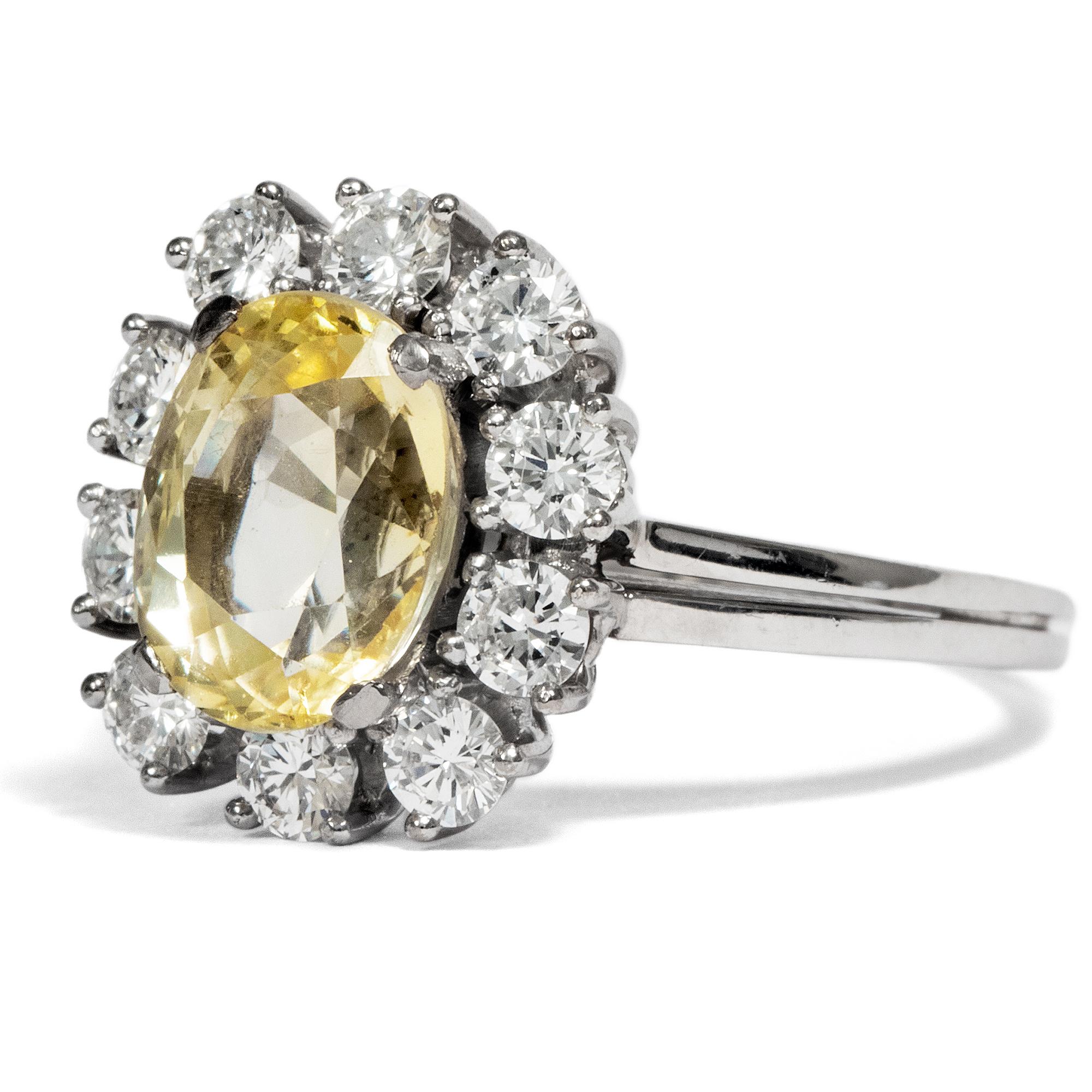 vintage yellow sapphire ring