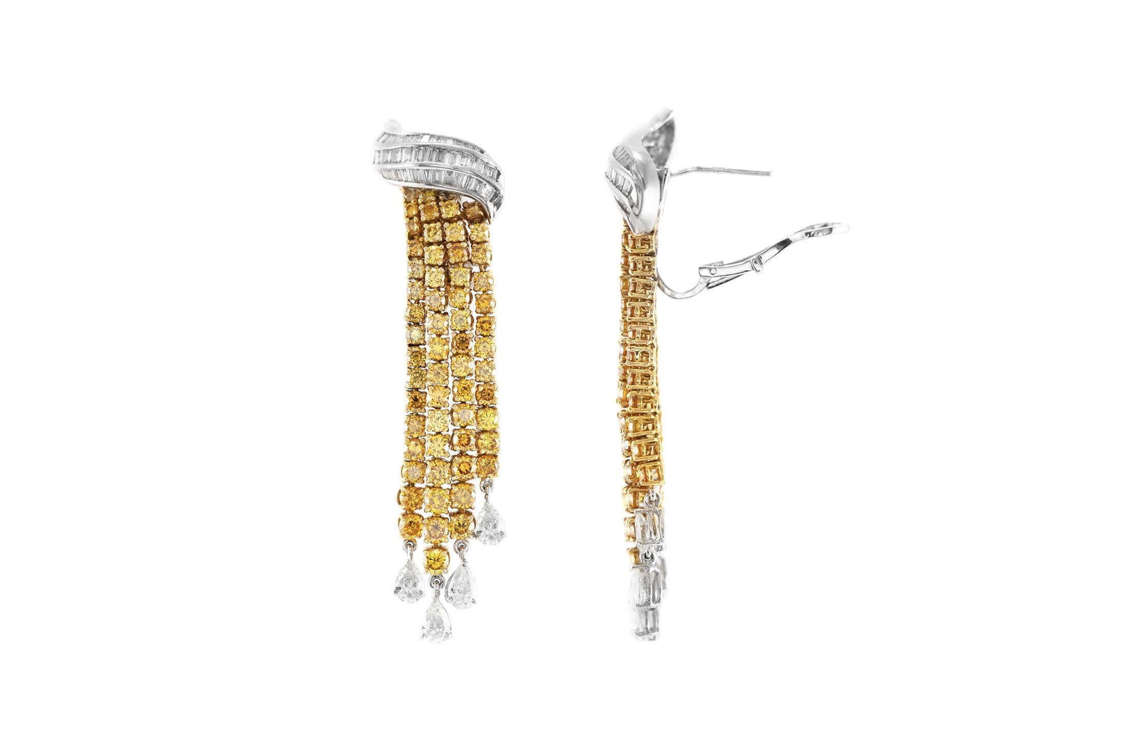 Ensemble de diamants jaunes de 48,40 carats et diamants blancs de 17,05 carats des années 1970 en vente 2