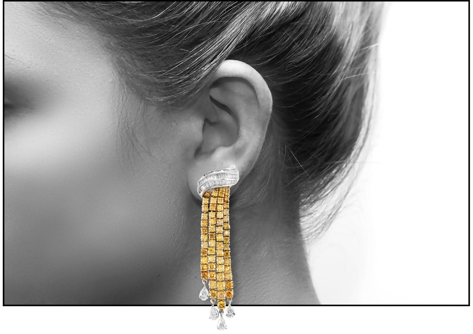 Ensemble de diamants jaunes de 48,40 carats et diamants blancs de 17,05 carats des années 1970 en vente 3