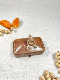 Vintage 1970s 9ct Yellow Gold & Ruby Articulated Teddy Bear Pendant