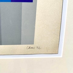 Vintage 1970s Abstract Geometric Lithograph