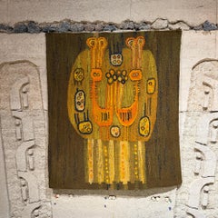 Vintage 1970s Abstract Polish Tapestry Designed by Elżbieta Kaszycka Mid-Century