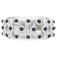 Pulsera vintage de cristal y zafiro A.Codognato de los años 70