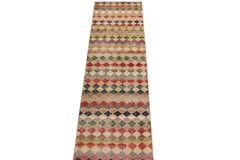Vintage 1970s Art Deco Runner in Multicolor Geometric Pattern by Rug & Kilim