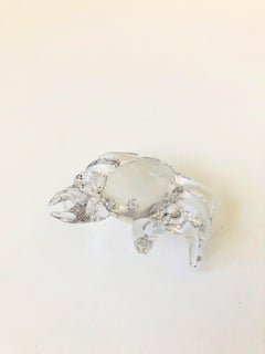 Vintage 1970s Art Glass Crab Signed by Lyn