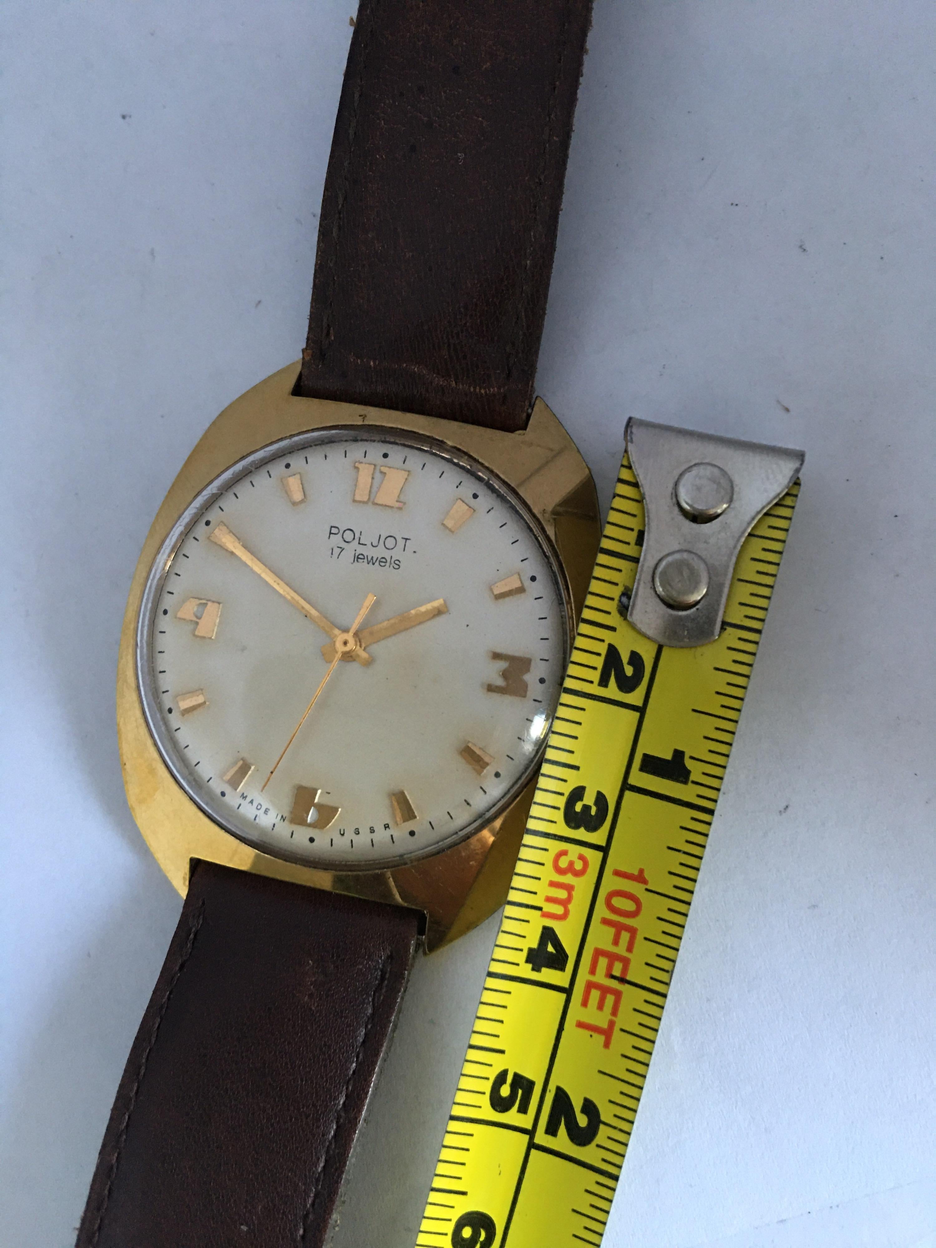 Vintage 1970s AU20 Gold-Plated POLJOT Mechanical Watch 2