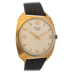Vintage 1970s AU20 Gold-Plated POLJOT Mechanical Watch