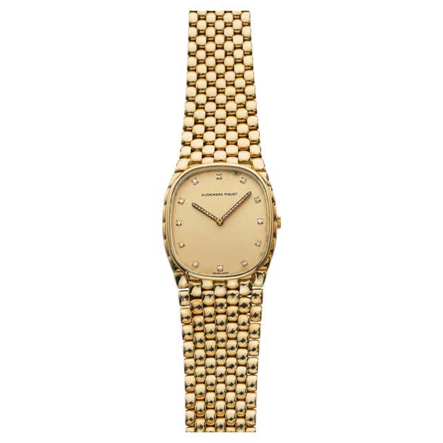 Ap Watch Ruby Audemars Piguet Diamond Ruby 18K Yellow Gold 1980s Watch For Sale at ...
