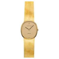 Vintage 1970s Audemars Piguet Ellipse 18K YG Auto Champagne Glitter 31mm
