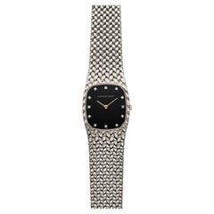 Vintage 1970s Audemars Piguet Heavy Cobra 18K WG Black Diamond Dial Manual 27 mm
