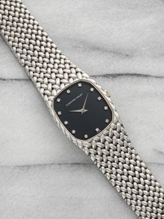 Vintage 1970s Audemars Piguet Heavy Cobra 18K WG Black Diamond Dial Manual 27mm