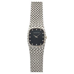 Vintage 1970s Audemars Piguet Heavy Cobra 18K WG Black Diamond Dial Manual 27mm
