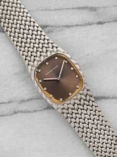 Vintage 1970s Audemars Piguet White Gold Cobra Manual Tropical Diamond Dial 27mm