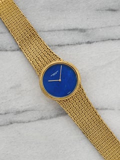 Vintage 1970s Audemars Piguet Yellow Gold Manual Lapis Lazuli Dial 26mm