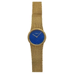 Vintage 1970s Audemars Piguet Yellow Gold Manual Lapis Lazuli Dial 26mm