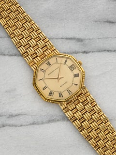 Vintage 1970s Audemars Piguet Yellow Gold Octagonal Auto Gilt Dial 33mm