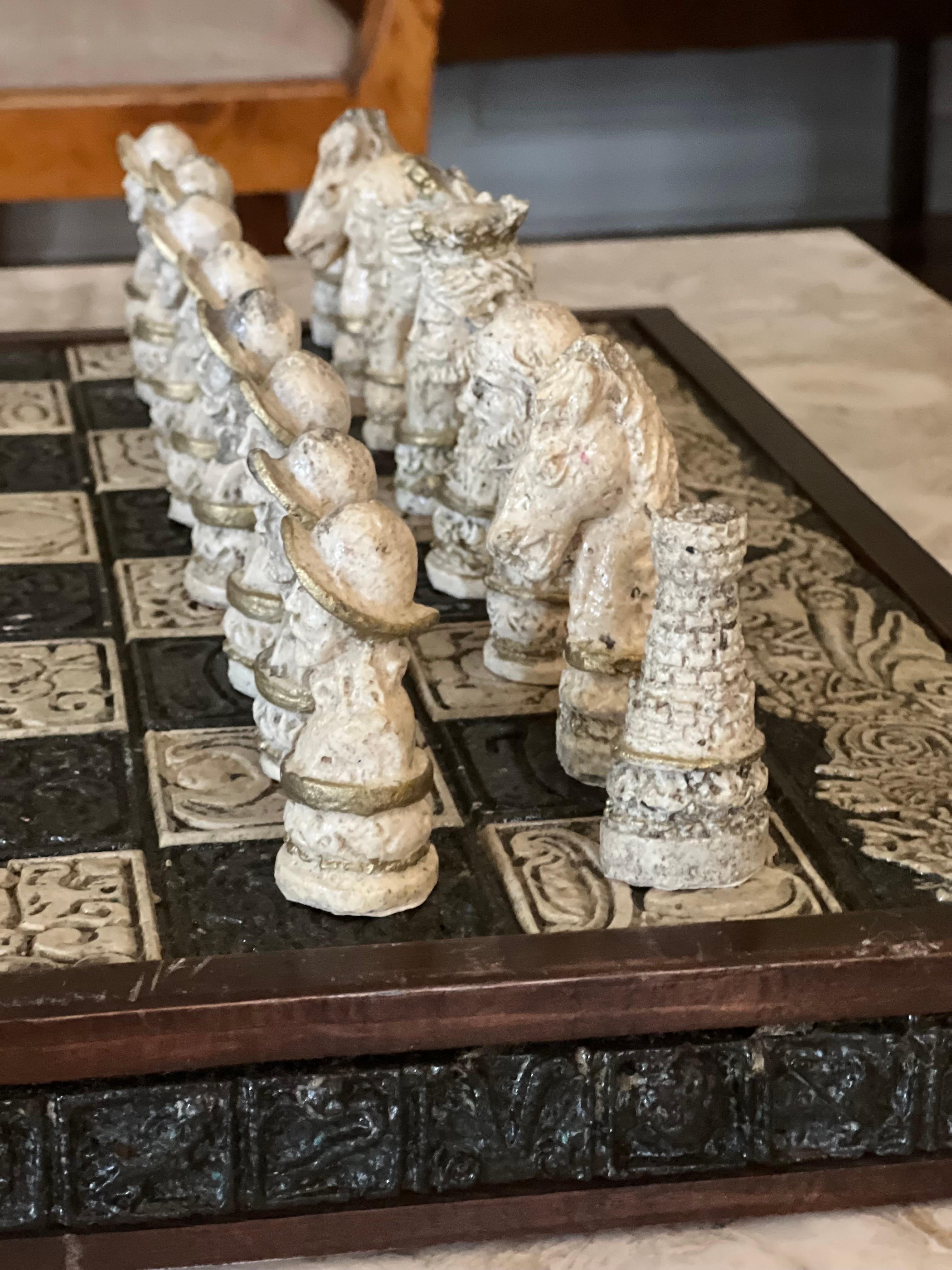 Mexicain Ensemble de backgammon et d'échecs vintage des années 1970 en vente