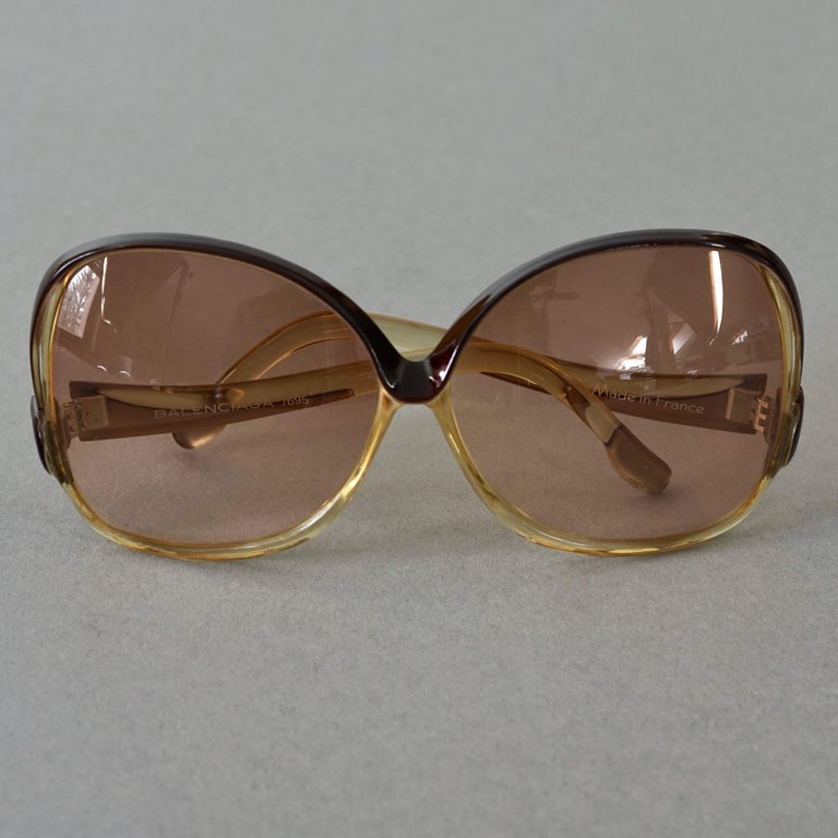 Vintage 1970s BALENCIAGA Oversized Two Tone Sunglasses at 1stDibs ...