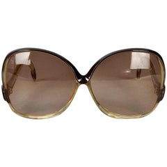 Retro 1970s BALENCIAGA Oversized Two Tone Sunglasses