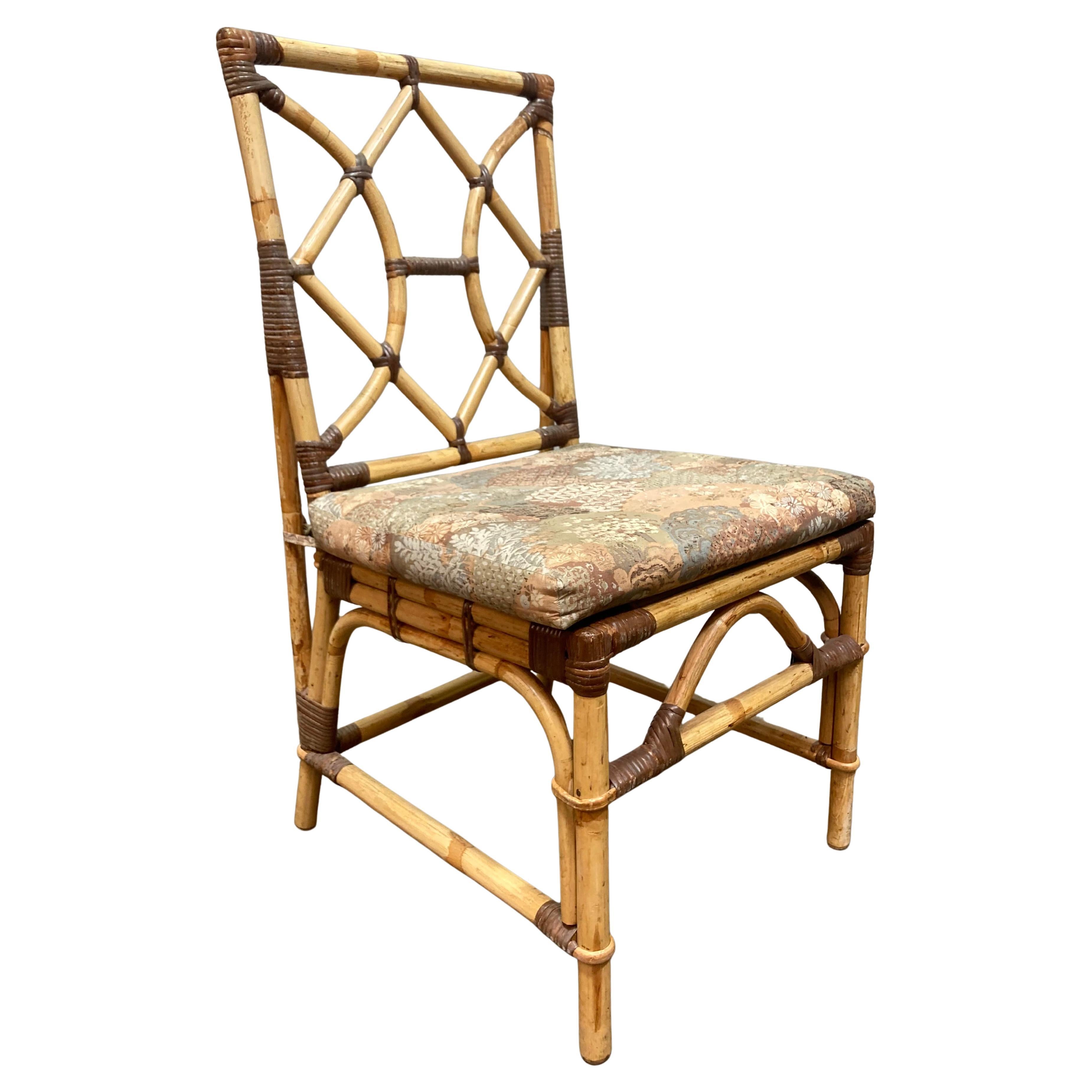 Sedie da pranzo in bambù vintage anni 
70 (set di 6) in vendita