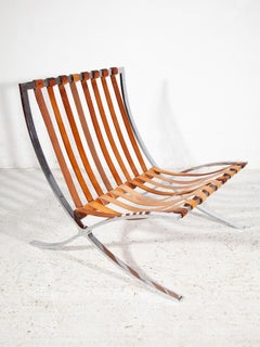 Juego de 2 sillones Barcelona vintage de los años 70, de Mies van der Rohe para Knoll