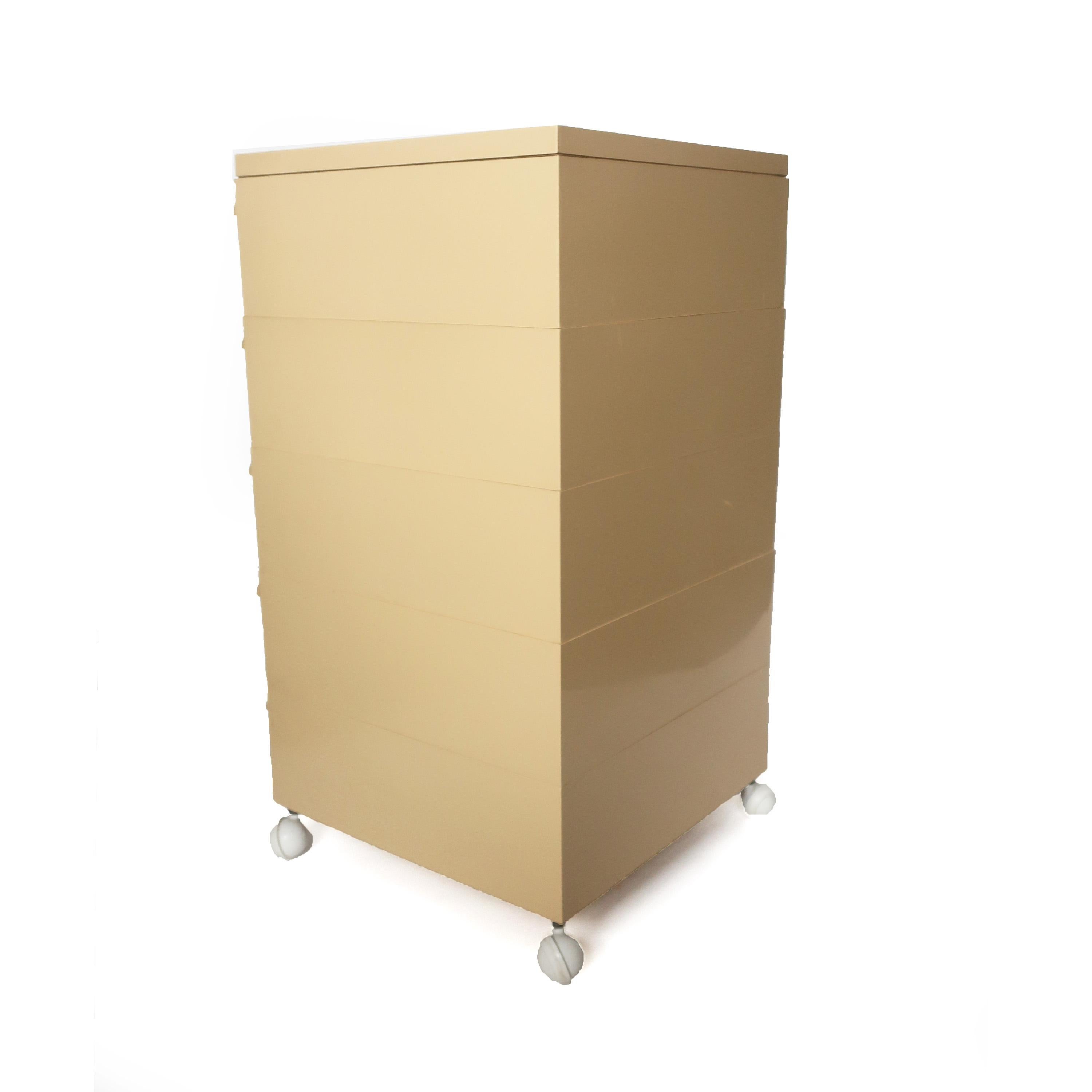 Post-Modern Vintage 1970s Beige Stacking Drawers by Simon Fussell for Kartell