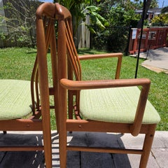 Set di 4 sedie da pranzo scultoree in teak massiccio di Benny Linden, anni '70
