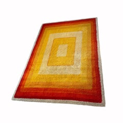 Vintage 1970s Berg Rya POP Art Panton Style Teppich von Bergoss:: Niederlande