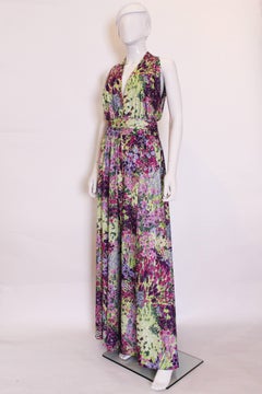 Vintage 1970er Berketex geblümtes Vintage-Kleid mit Bolero