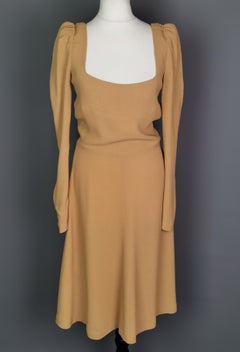 Vintage 1970s Biba dress, mustard Yellow Biba