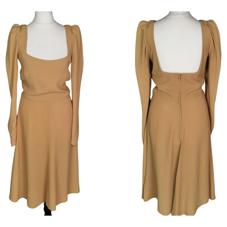 Vintage 1970s Biba dress, mustard Yellow Biba For Sale at 1stDibs