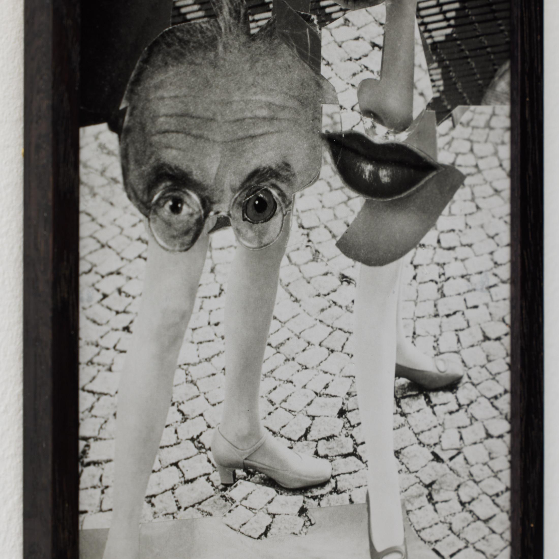 Schwarze und weiße Archivfotografie einer Hannah Höch Dada Collage aus den 1970er Jahren (Ende des 20. Jahrhunderts) im Angebot