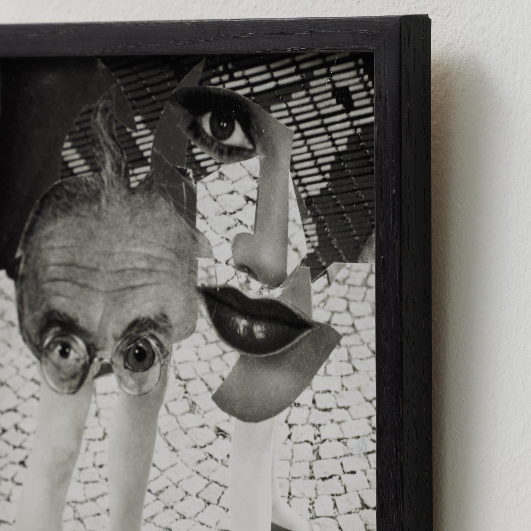 Schwarze und weiße Archivfotografie einer Hannah Höch Dada Collage aus den 1970er Jahren im Angebot 2