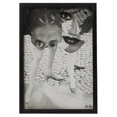Fotografia d'archivio in bianco e nero d'epoca degli anni '70 di un collage di Hannah Höch DADA