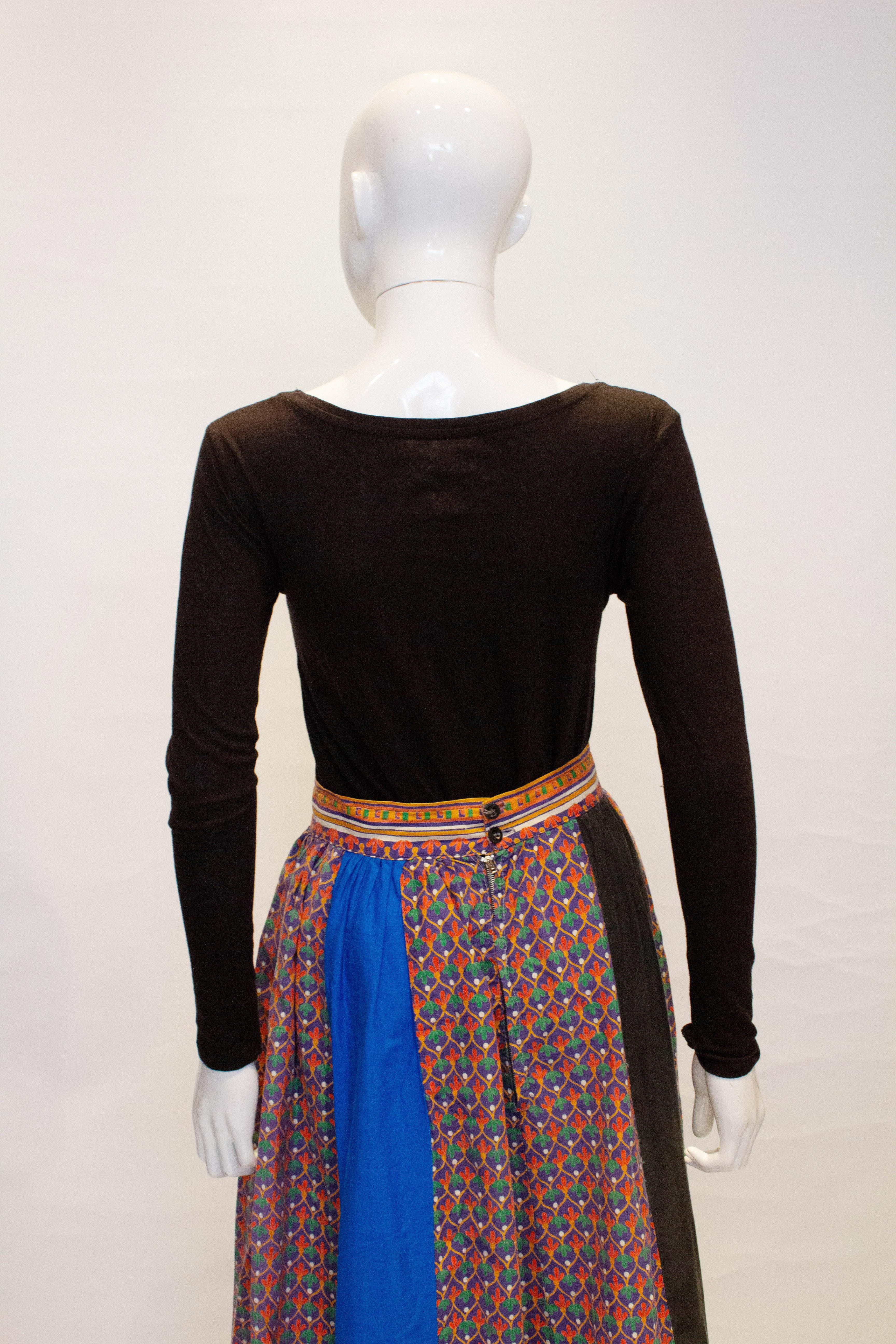 Vintage 1970s Boho Skirt by Mushroom In Good Condition In London, GB