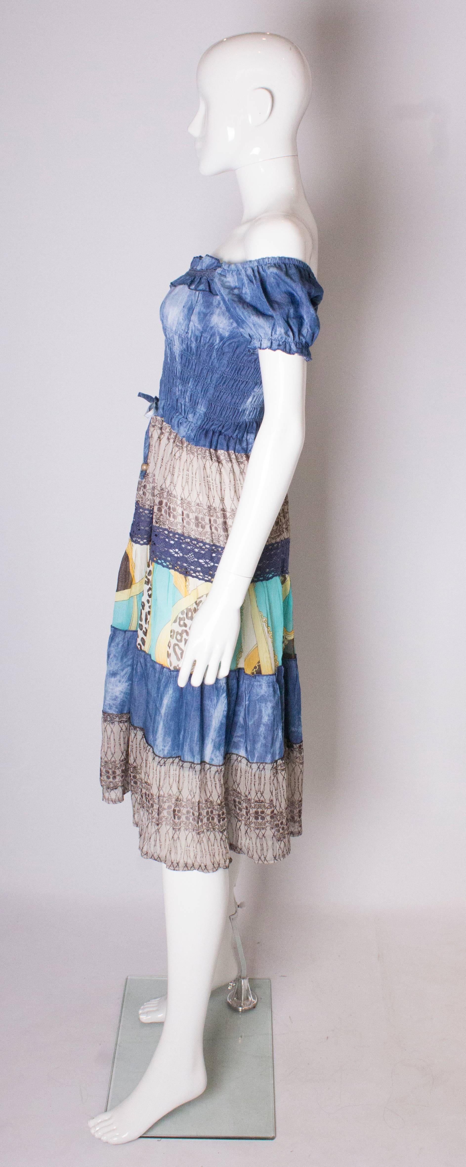 Vintage 1970s  Boho Spring /Summer Dress In Good Condition In London, GB
