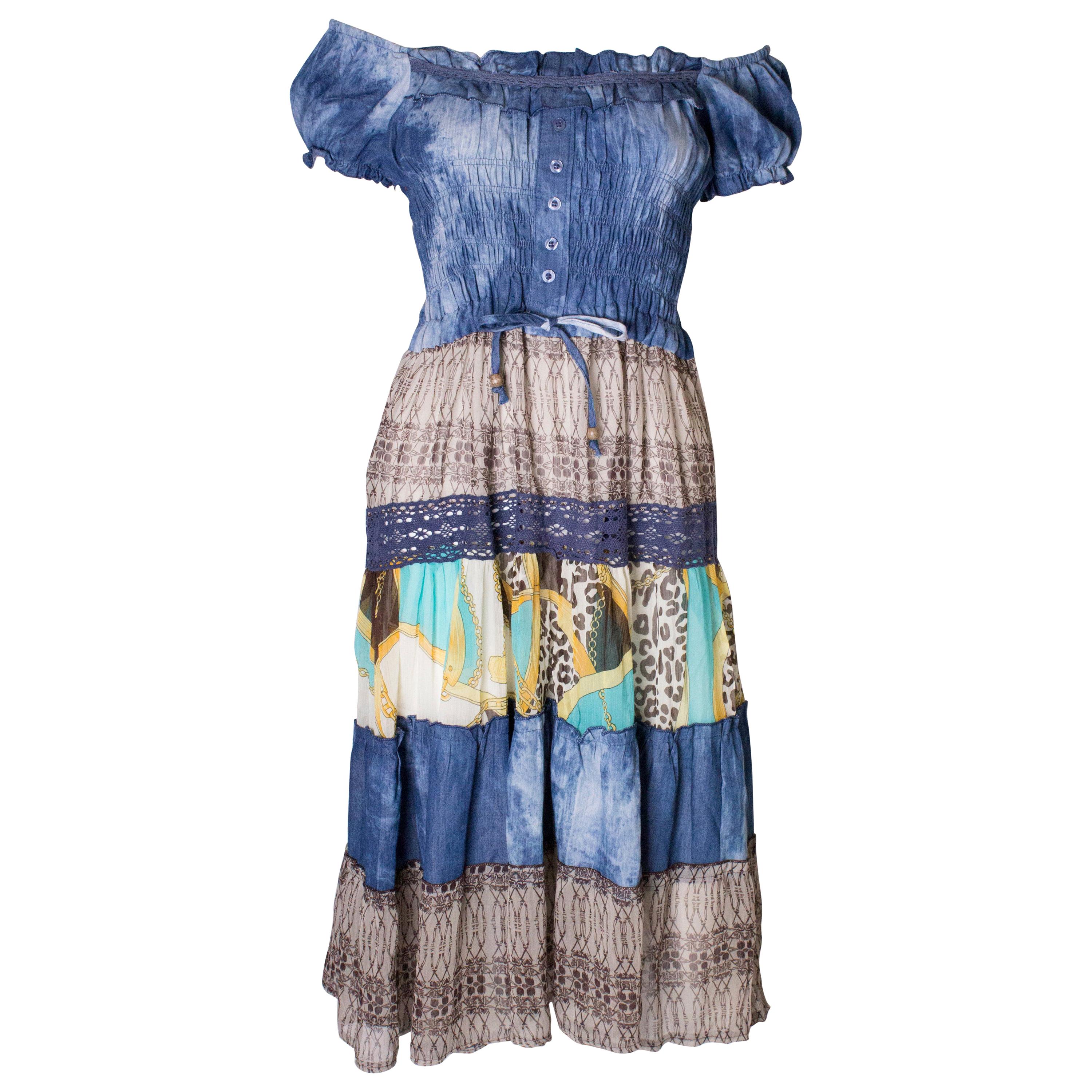 Vintage 1970s  Boho Spring /Summer Dress