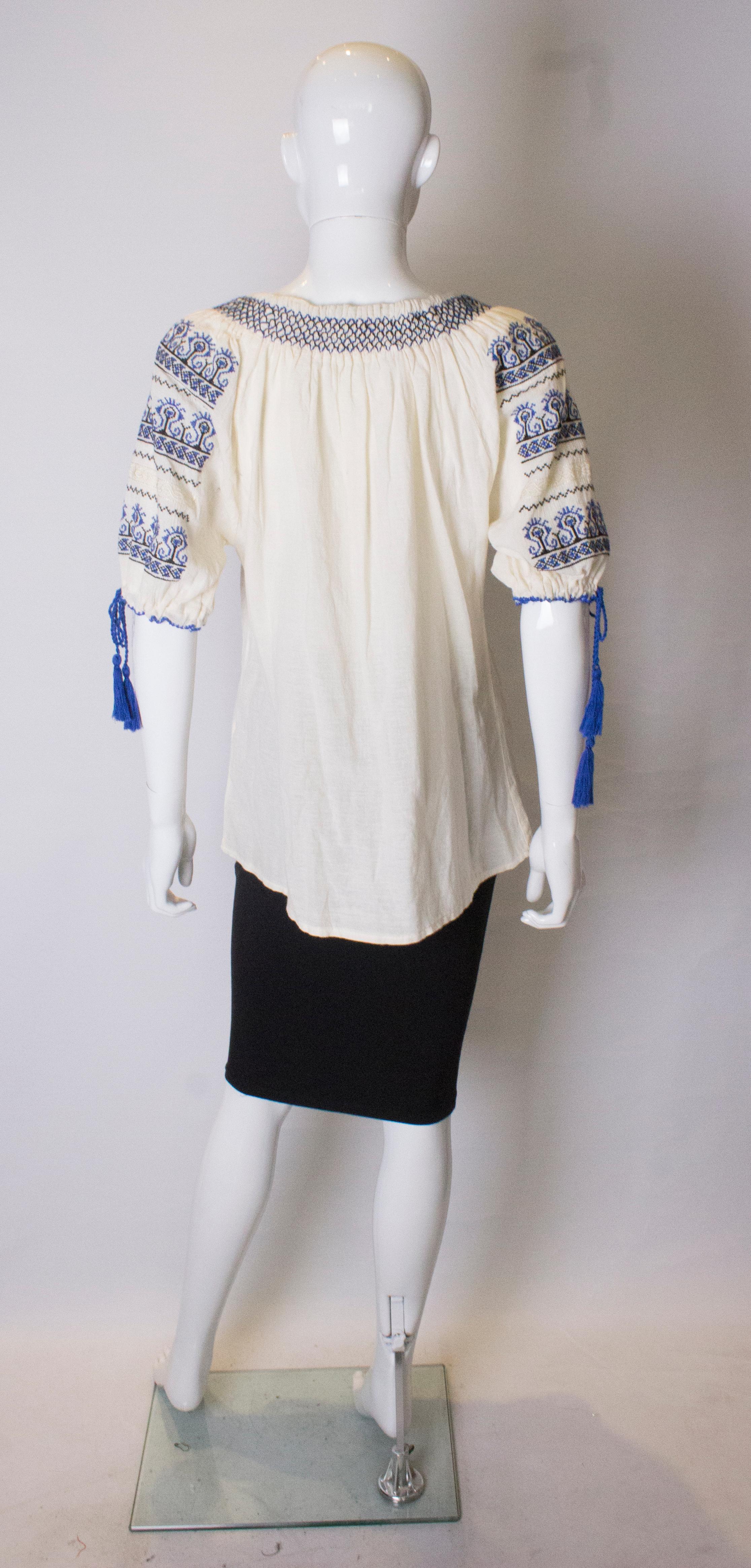 Vintage 1970s Boho Top In Good Condition For Sale In London, GB