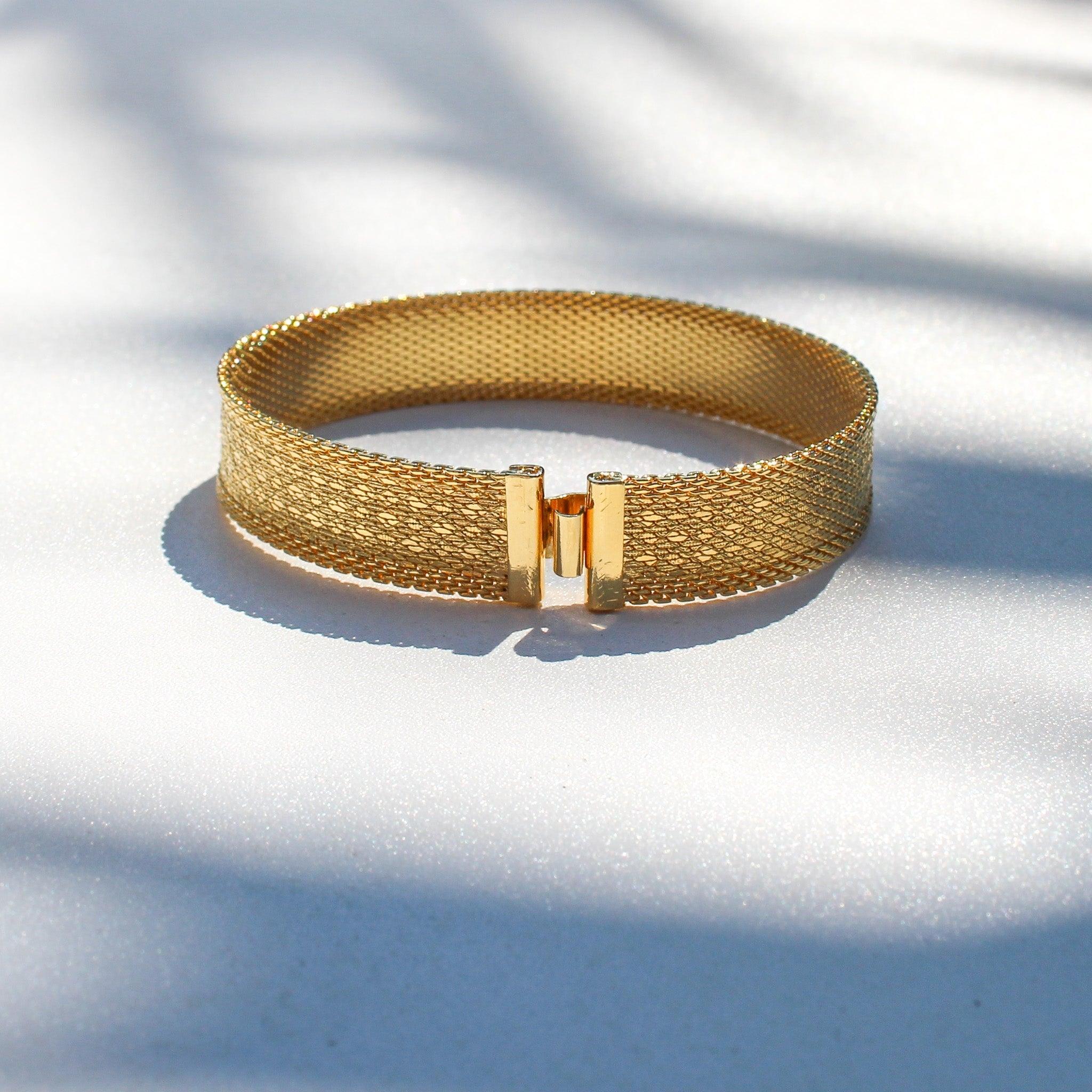 Vintage 1970s Bracelet - 18 Carat Gold Plated Deadstock 1