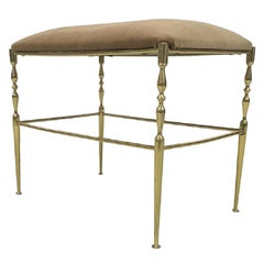 Retro 1970s Brass Dressing Table Stool