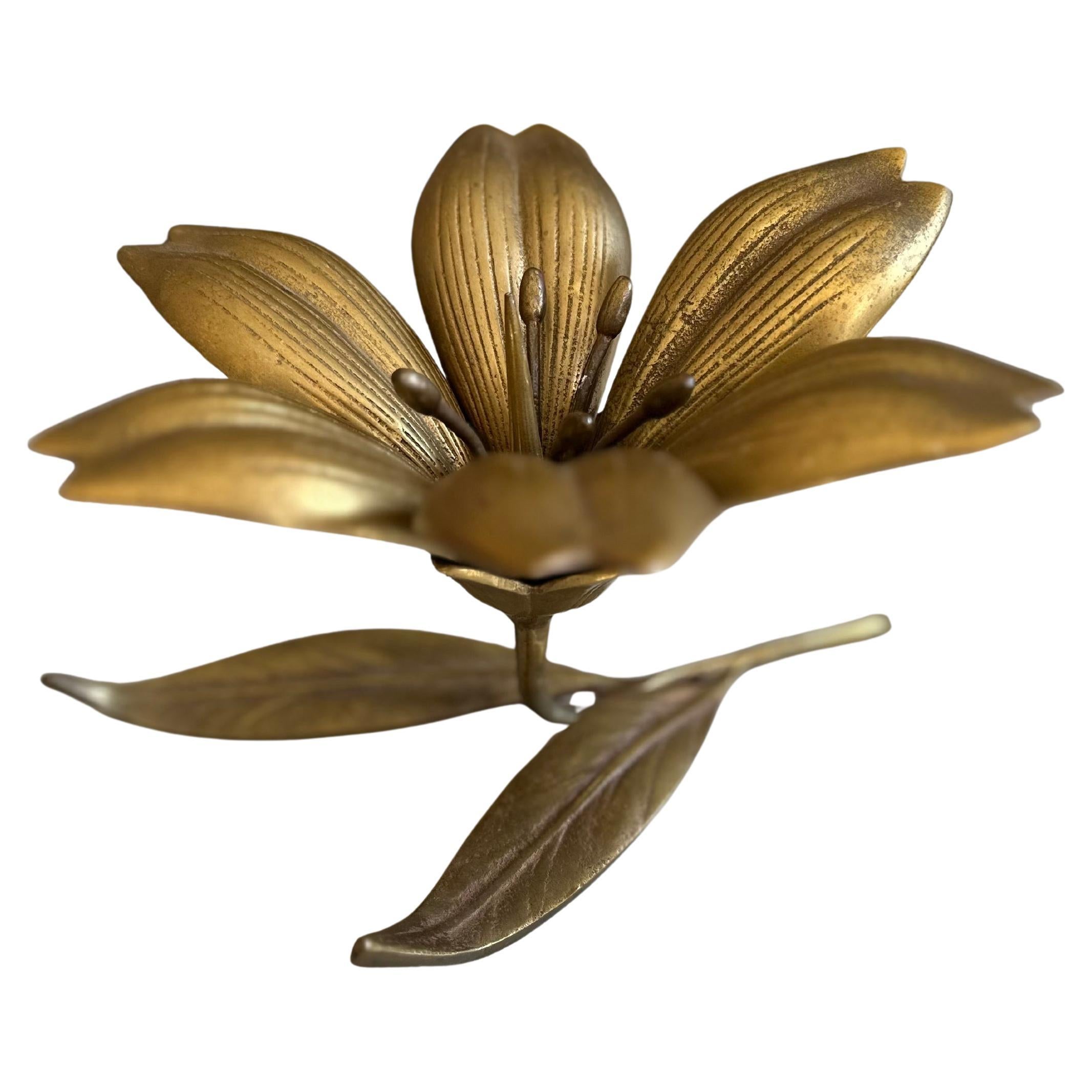 Vintage 1970s Brass Flower Ashtray Set – Removable Petals