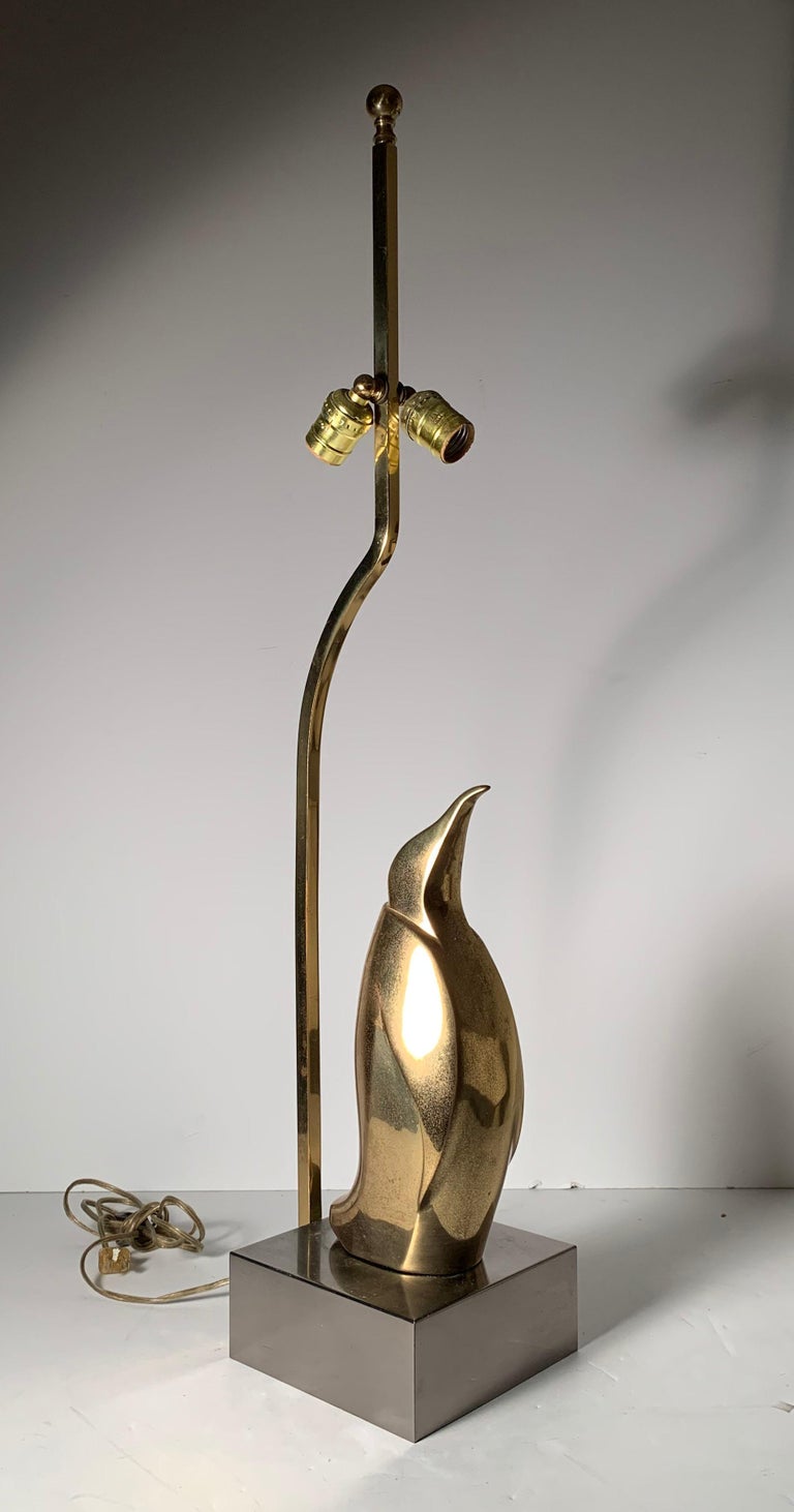 Vintage 1970s Brass Penguin Lamp Attributed to Willy Daro For Sale at  1stDibs | vintage penguin lamp, penguin lamp base