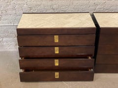 Mesillas de noche Vintage Mid Century 1970 Brian Palmer for Baker - Juego de 2