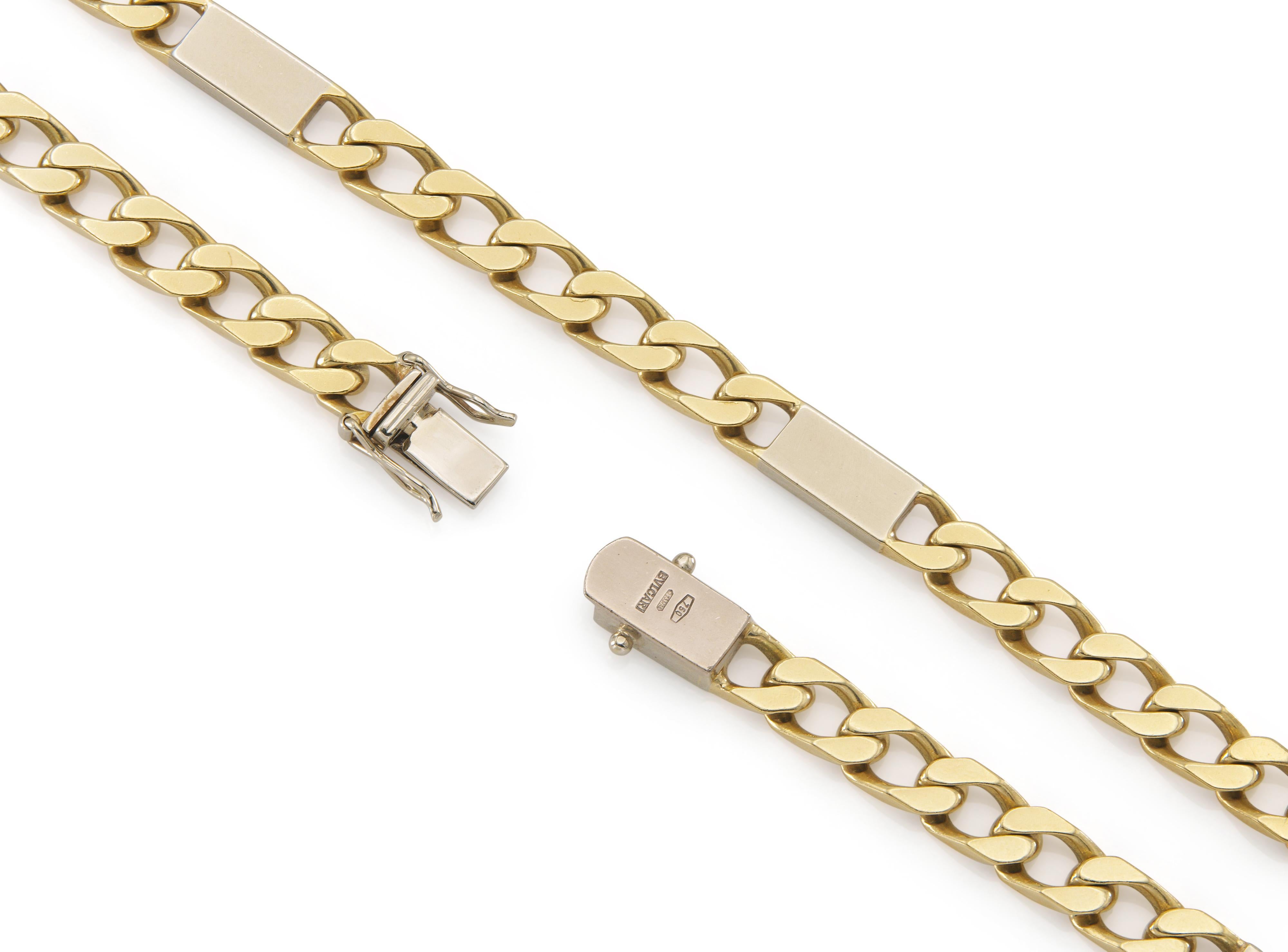 Bvlgari, collier à maillons cubains vintage des années 1970 Pour femmes en vente